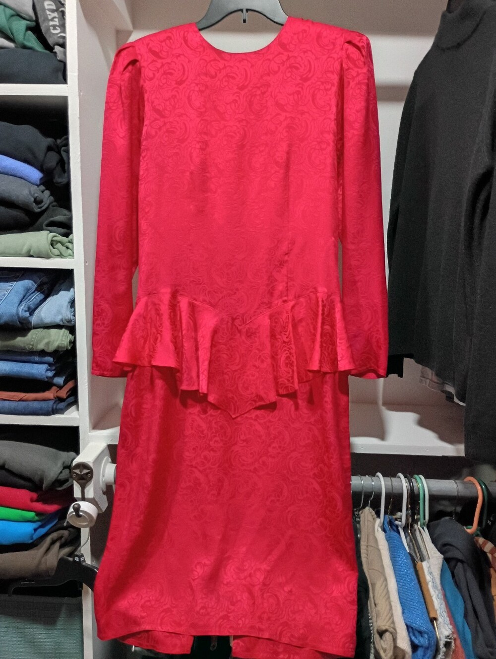 Vintage Maggy London 100% Silk 80s Dress *Flawed*